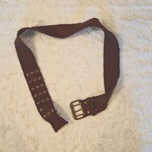 Brass and Frayed Webbing Belt